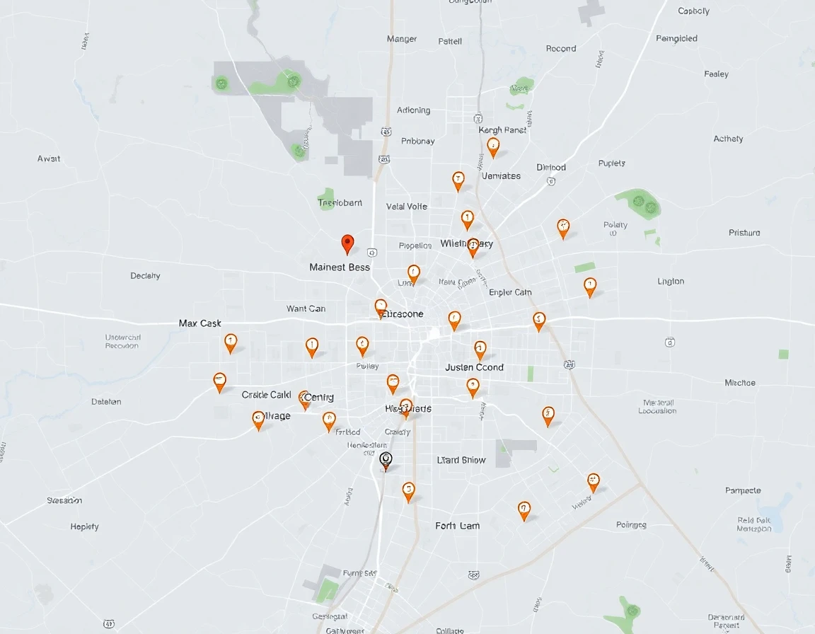 Roofing Service Areas Map